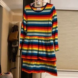 Hanna Andersson girls rainbow striped dress